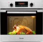24 Inch Wall Oven, TOPWISH Electric Single Wall Ovens, 2.3 Cu.ft. Built-in Wall Oven with Convection, Touch Control, 9 Cooking Functions, Timer, Stainless Steel Ovens for Kitchen - Image 2