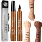 2PC Microblading Eyebrow Pencil Waterproof & Ultra-Fine Tip - Eyebrow Pen for Natural Hair-Like Strokes, Brow Pencil with Smudge-Proof Long Lasting Formula for All-Day Wear - Image 2