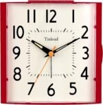 4.7" Vintage Retro Analog Alarm Clock, Super Silent Non Ticking Clock with Night Light, Snooze, Battery Operated, Simply Design, for Living Room, Bedroom, Bedside, Desk, Gift Clock - Image 2