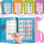 ABC Learning Sound Book for Toddlers 3–5 – Interactive Busy Book with English & Spanish, Alphabet, Counting, Music & Tracing Activities, Montessori Educational Toy, Holiday for Kids - Image 2