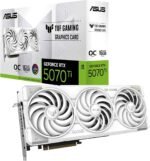 ASUS TUF Gaming GeForce RTX ™ 5070 Ti 16GB GDDR7 White OC Edition Gaming Graphics Card (PCIe® 5.0, HDMI®/DP 2.1, 3.125-slot, Military-Grade Components, Protective PCB Coating, axial-tech Fans) - Image 2