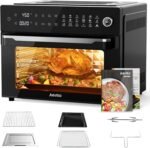 Aeitto® 32-Quart PRO Large Air Fryer Oven| Toaster Oven Combo | with Rotisserie, Dehydrator and Full Accessories | 19-In-1 Digital Airfryer | Fit 13" Pizza, 9pcs Toast, 1800w, Black - Image 2