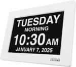 American Lifetime New 2026 Dementia Clock Large Digital Clock for Seniors, Large Display with Custom Alarms, Calendar Clock with Day & Date for Elderly, Clear Numbers Alzheimer Digital Clock White - Image 2