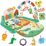 Baby Gym & Play Mat, Tummy Time & Activity Mat Toys, Infant to Toddler Play Piano Mat, 0-12 Months (Green) - Image 2