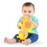 Bright Starts Snuggle & Teethe BPA-free Crinkle Teething Plush Baby Toy - Giraffe - Image 2