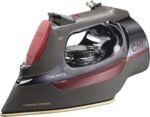 CHI Steam Iron for Clothes with 8’ Retractable Cord, 1700 Watts, 3-Way Auto Shutoff, 400+ Holes, Professional Grade, Temperature Control Dial, Titanium Infused Ceramic Soleplate, Black/Chrome (13109) - Image 2