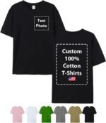 COOZEBRA Custom T Shirts for Men Women, Personalized Shirts with Front & Back Print, Design Your Own Custom T-Shirt with Photo - Image 2