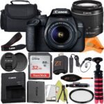 Canon EOS 4000D (Rebel T100) DSLR Camera 18-55mm Zoom Lens + ZeeTech Accessory Bundle with SanDisk 32GB Memory Card, Bag, Tripod and UV Filter (Renewed) - Image 2