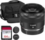Canon RF 35mm f/1.8 Macro is STM Lens – Compact Wide-Angle Prime with f/1.8 Aperture, Image Stabilization & 1:2 Macro Focus (2973C002) + Shoulder Bag + 64GB Memory Card - Image 2