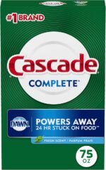 Cascade Complete Powder Dishwasher Detergent, Fresh Scent, 75 oz, White - Image 2