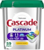 Cascade Platinum Dishwasher Pods, Dishwasher Detergent, Dish Detergent Soap, Lemon, 59 Count - Image 2