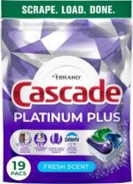 Cascade Platinum Plus Dishwasher Pods, Dishwasher Detergent, Dish Detergent Soap, Fresh, 19 Count - Image 2