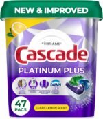 Cascade Platinum Plus Dishwasher Pods, Dishwasher Detergent, Dish Detergent Soap, Lemon, 47 Count - Image 2