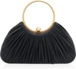 Clutch Purses for Women Pleated Evening Bag–Silk Handbag with Detachable Chain,Luxury Formal Clutch for Prom,Wedding,Dinner - Image 2