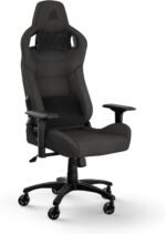 Corsair T3 Rush Fabric Gaming Chair (2023) – Racing-Inspired Design – Soft Fabric Exterior – Padded Neck Cushion – Memory Foam Lumbar Support – Adjustable Seat Height – Charcoal - Image 2