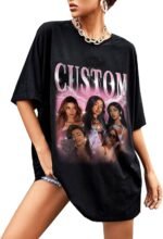 Custom T Shirts Bootleg Rap Tee Shirt Graphic Tees for Boyfriend/Girlfriend,Vintage Graphic Shirt Gift Idea Birthday - Image 2