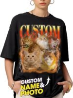 Custom Your Own Bootleg T-Shirts, Custom Face Tee Shirts for Christmas, Birthday and Valentines Day Small-4XLarge - Image 2