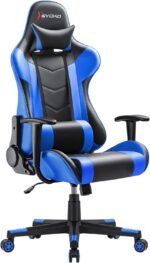Devoko Ergonomic Gaming Chair Racing Style Adjustable Height High Back PC Computer Chair with Headrest and Lumbar Support Executive Office Chair (Blue) - Image 2