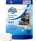 Earth Breeze Dishwasher Cleaner Tablets – 4-in-1 Cleans, Deodorizes, Refreshes & Protects – Removes Odor, Buildup & Residue – Fragrance Free, No Harsh Chemicals, Safe for All Dishwashers - Made in USA - Image 2