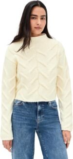 FRAME Women's The Cable Funnel Sweater - Image 2