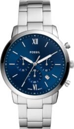 Fossil Men's Neutra Quartz Stainless Steel and Leather Chronograph Watch - Image 2