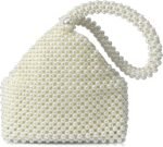 Geiomoo Pearl Handbags, Women Crossbody Beaded Elegant Evening Purses Bag for Wedding Bride Party Prom - Image 2