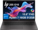 HP 255 G10 Business Laptop (15.6" FHD Anti-glare, AMD Ryzen 7 7730U (> Intel i7-1355U) 16GB RAM, 512GB SSD) for Home, Student, Military Grade, Webcam w/Shutter, Numeric Keypad, Wi-Fi 6, Win 11 Pro - Image 2