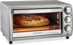 Hamilton Beach 4-Slice Toaster Oven with 5 Cooking Modes (Bake, Broil, Keep Warm Toast & Bagel) with Stay On & Auto Shutoff, 2 Rack Positions, 1100 Watts and 3 Accessories, Stainless Steel (31143) - Image 2