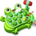 HopeRock Toys for 2 3 4 5 Year Old Boy,Toddler Toys Age 2-4, Whack A Frog Game,with 5 Modes,45 Levels,9 Music Spray and Light-up, Baby Toy Gifts for Early Learning, Birthday Gift for Toddler Boy Toys - Image 2