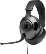 JBL Quantum 200 - Wired over-ear gaming headset with Voice focus directional flip-up mic and memory foam ear cushions (Black) - Image 2