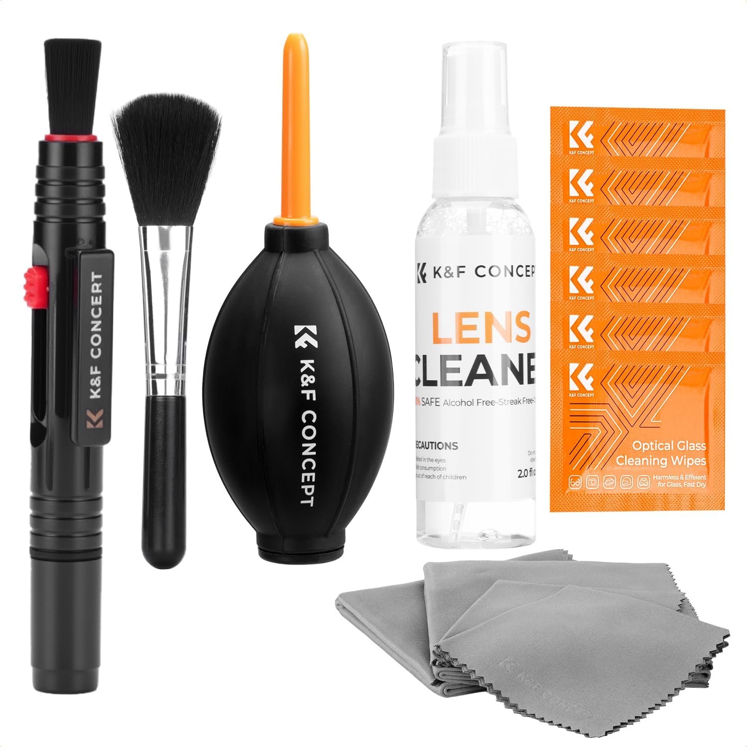 K&F CONCEPT 15-1 Professional Cleaning Kit for DSLR Cameras and Sensitive Electronics, Bundle with Lens Cleaner - Camera Accessories & Photography Accessorie for DSLR Camera Lens Filter Cell Phones - Image 2