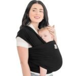 KeaBabies Baby Wrap Carrier - All in 1 Original Baby Carrier Newborn to Toddler Sling, Easy to Wear, Hands Free Bonding, Lightweight, Breathable Infant Wraps (Trendy Black) - Image 2