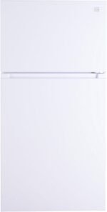 Kenmore 33 in. 20.4 cu. ft Capacity Refrigerator/Freezer with Full-Width Adjustable Glass Shelving, Humidity Control Crispers, Ice Maker, ENERGY STAR Certified, White - Image 2