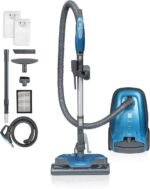 Kenmore BC3005 Pet Friendly Lightweight Bagged Canister Vacuum Cleaner with Extended Telescoping Wand, HEPA, 2 Motors, Retractable Cord, and 4 Cleaning Tools, Blue - Image 2