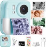 Kids Camera Instant Print Color Photos, Dual-Lens Instant Print Camera for Kids, Toddler Portable Travel Digital Camera Toy for 6 7 8 Year Old Boys Girls Christmas Birthday Gifts 64GB Card - Image 2