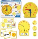 Learning Resources Time Activity Set – Teaching Clocks for Kids, Teacher Classroom Must Haves, Elementary School & Montessori Activities, Math Manipulatives, Time Flash Cards, Gifts for Boys and Girls - Image 2