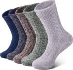 Loritta Wool Socks for Women, Winter Warm Stocking Stuffers Gifts for Women Cabin Crew Hiking Boot Socks - Image 2