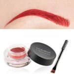 MAEPEOR 12 Colors Eyebrow Pomade Full-pigmented Long Lasting Waterproof Eyebrow Cream Gel Filling & Shaping Tinted Eyebrows Enhancers with Brush for Daily or Party (07 Bright Red) - Image 2