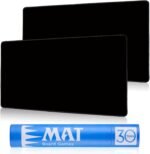 MTG Playmat for TCG Card Playing Game - 2Pcs Black Stitched Play Mat with Tube for Cards Gameplay, MTG, Yugioh, Magic The Gathering (24 x 14 inch) - Image 2
