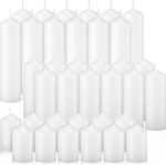 MTLEE 36 Pcs Pillar Candles Bulk Set of 3 Long Burning Wax Pillar Candles 2 in x 3, 6, 8 Inch Dripless Unscented Smokeless for Wedding Party Spa Lantern Fireplace Home(White) - Image 2