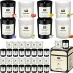 MTLEE 48 Pcs Scented Candles Bulk Christmas Thank You Gift Candles Set for Women Aromatherapy Soy Wax Jar Home Long Lasting for Birthday Wedding Employee Appreciation Teacher Guest Favor(Black, White) - Image 2