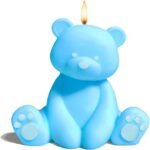MWC Bear Candles for Gifts Candles Handmade Bear Shaped for Baby Shower Boys Girls Wedding Gender Reveal Party Guest Blue by Carmen Quintero - Image 2