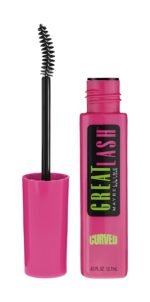 Maybelline Great Lash Curved Brush Washable Mascara, Volumizing, Lengthening and Curling Mascara, Blackest Black, 1 Count - Image 2