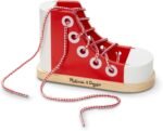 Melissa & Doug Deluxe Wood Lacing Sneaker - Learn to Tie a Shoe Educational Toy - Image 2