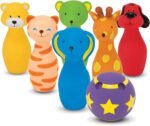Melissa & Doug K’s Kids Bowling Friends Set, Soft Animal-Themed Pins & Ball with Carry Case, Travel-Friendly Bowling Game Sports Toy, Indoor & Outdoor Toddler Toys for Kids Ages 2+ - Image 2