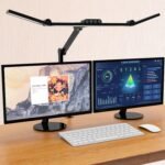 Micomlan Led Desk Lamp with Clamp, Architect Desk Lamp for Home Office with Atmosphere Lighting, 24W Ultra Bright Auto Dimming Computer Light Stepless Dimming and Tempering LED Table Light - Image 2