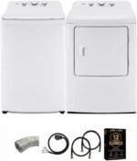 Midea White Top Load Washer and Dryer Pair 3.9 Cu Ft High Efficiency Washer and 6.7 Cu Ft Electric Dryer Bundle with 8 Cycles 4 Temperature Settings Dryer Vent Power Cable and 12 Month CPS Plan - Image 2