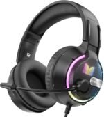 Monster Mission 320 Gaming Headset for PS5, PS4PC,Switch,Noise Cancelling Over Ear Headphones with Mic, LED Light, 7.1 Surround Sound,Gifts - Image 2