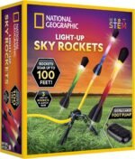 NATIONAL GEOGRAPHIC Air Rocket Toy – Ultimate LED Rocket Launcher for Kids, Jump and Launch The Light Up, Air Powered, Foam Tipped Rockets up to 100 Feet - Image 2
