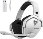 NUBWO Wireless Gaming Headset with Mic for Ps5 Ps4 PC, Zero Interference, 100-Hour Battery All-Day Play, 23ms Sync​ for Fortnite & Call of Duty/FPS Gamers, Triple Mode All Devices Compatible - White - Image 2